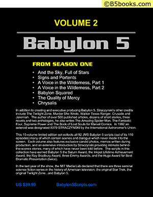 Back Cover of Babylon 5: The Scripts of J. Michael Straczynski, Volume 2