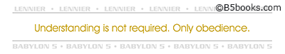 Bookmark with Lennier quote selected by Bill Mumy